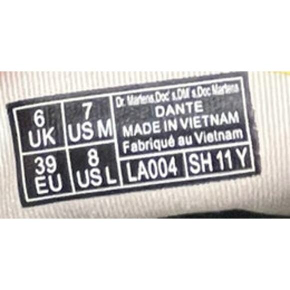 ***SOLD*** Dr. Martens Dante Canvas Low Top Oxfords M7 W8 Cream White Shoes - Picture 6 of 6